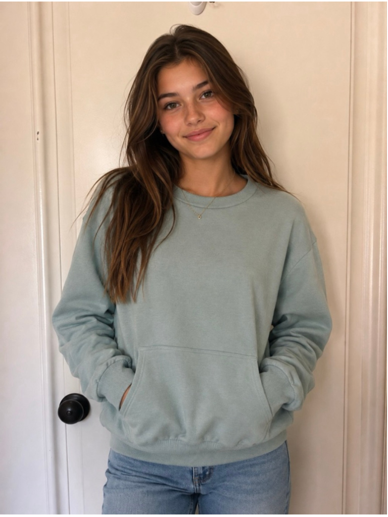 Girls Athleta Girl Kangaroo Pocket Sweatshirt Xl Mint